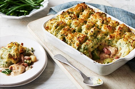 Image of "Chicken, bacon and leek cottage pie"