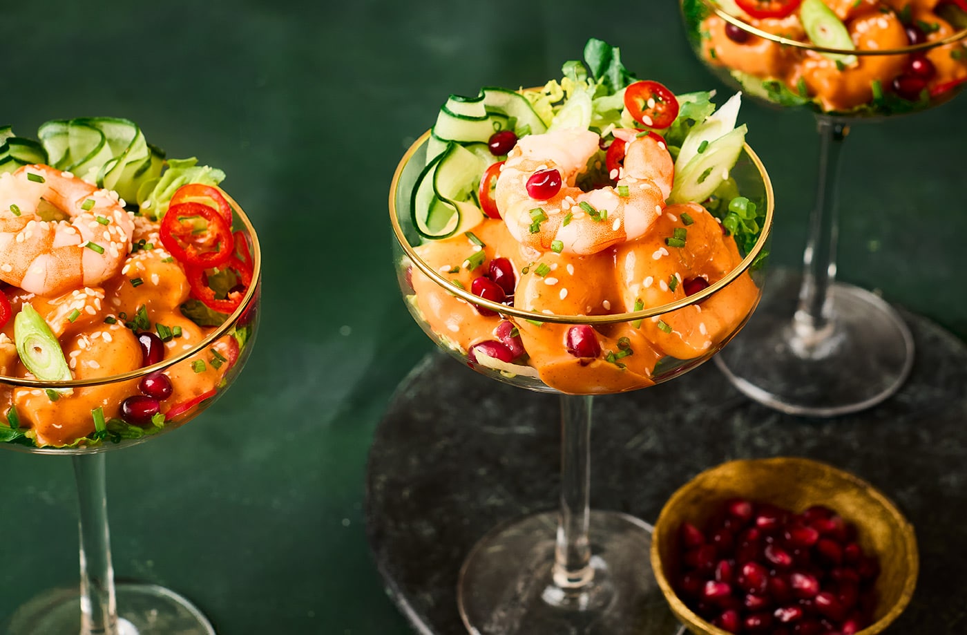 Gochujang prawn cocktails