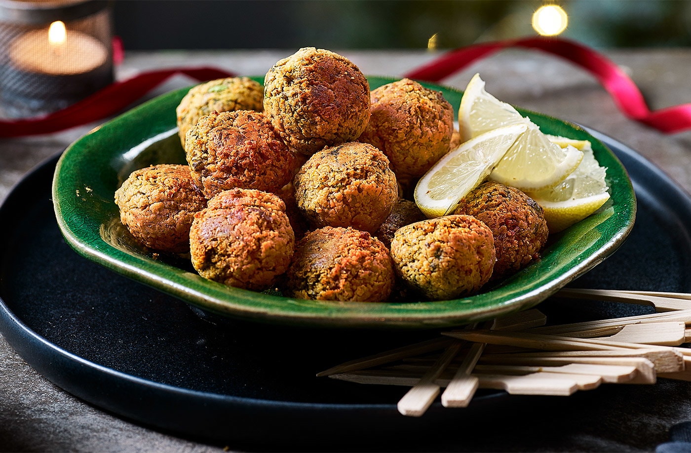 Baked falafel bites