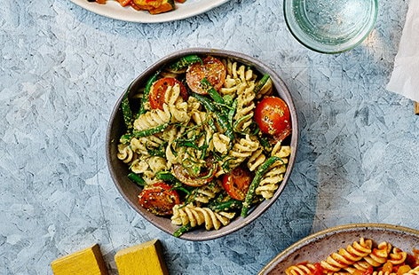 Image of "Green bean pesto pasta"