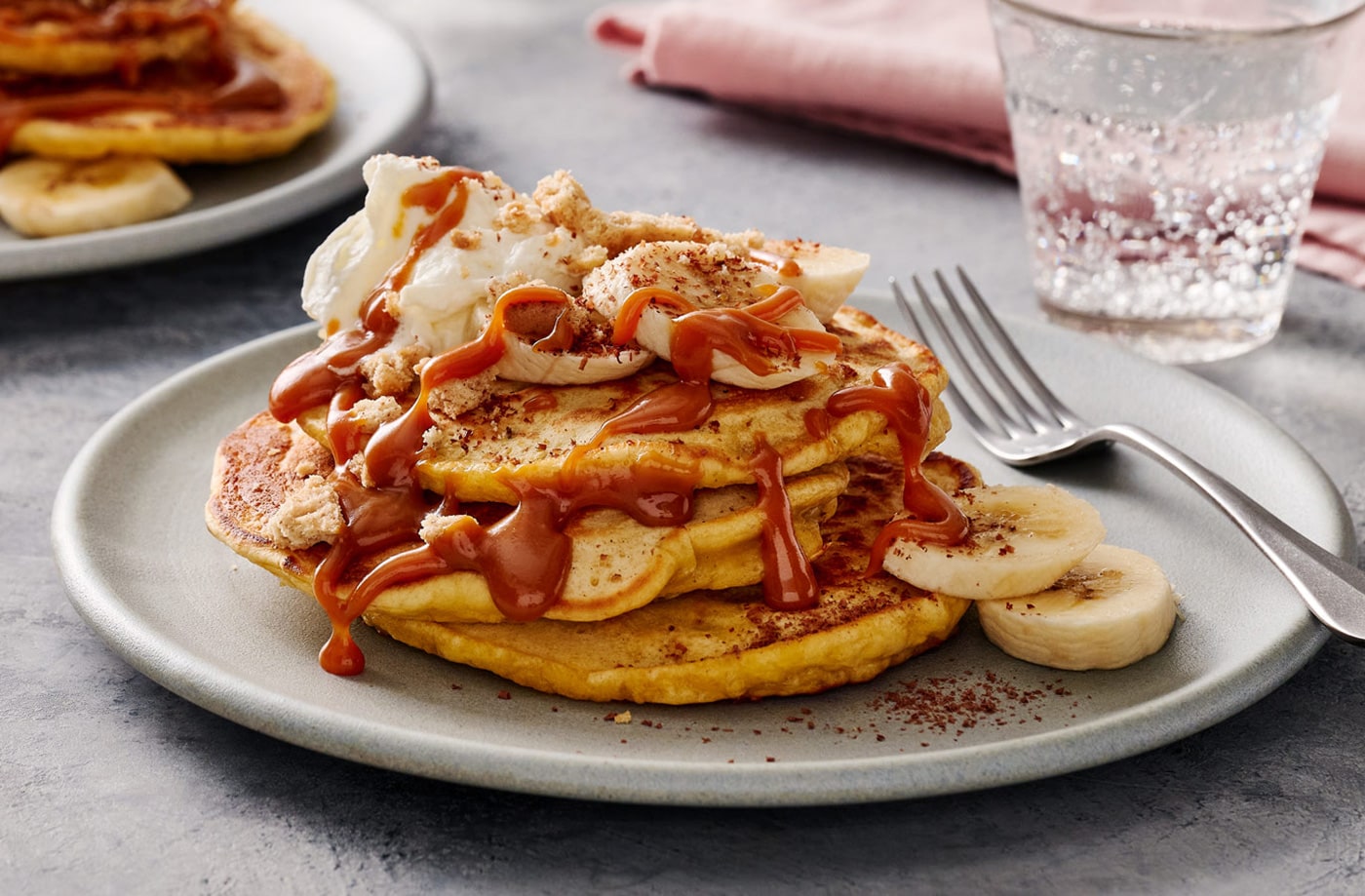 Banoffee pie pancakes