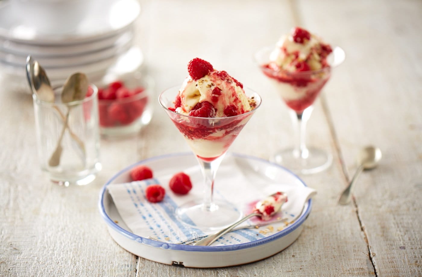 Cranachan ice cream sundae