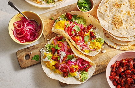 Image of "Huevos rancheros tacos"