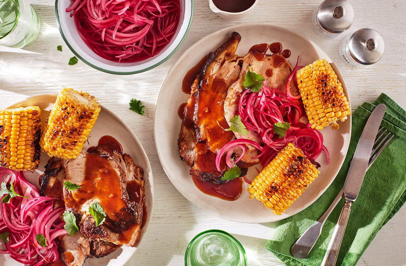 Sticky beer-glazed barbecue pork