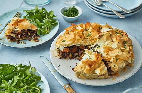 Image of "Moroccan lamb filo pie "