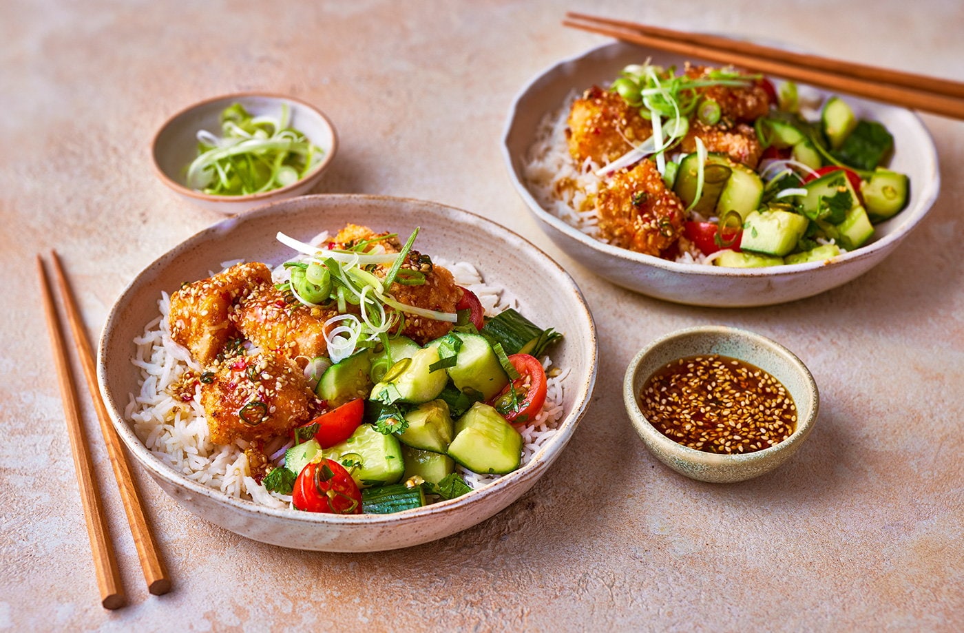 Air-fryer firecracker salmon bites