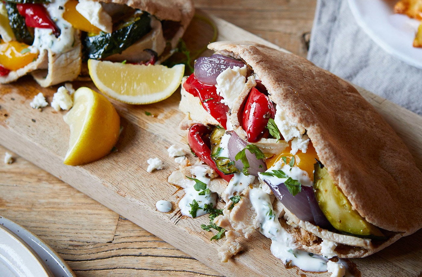 One-tray pork pittas