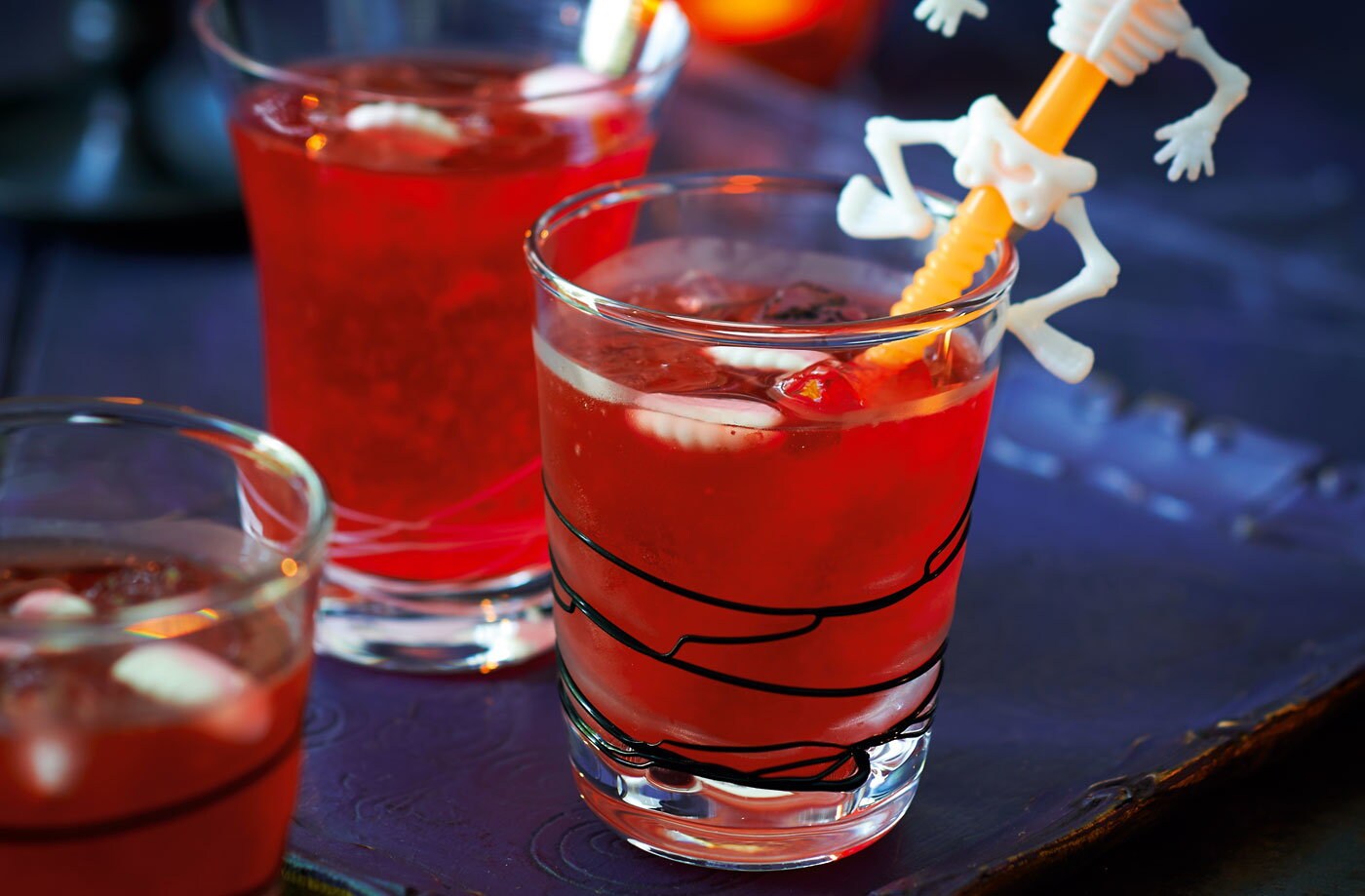 Blood lemonade with floating teeth