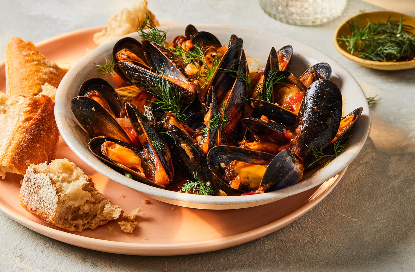 Harissa mussels