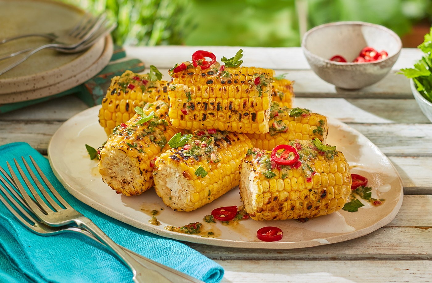 Miso-buttered corn on the cob