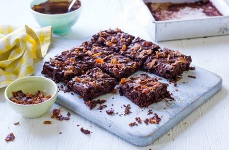 Image of "Bacon and whiskey brownies"