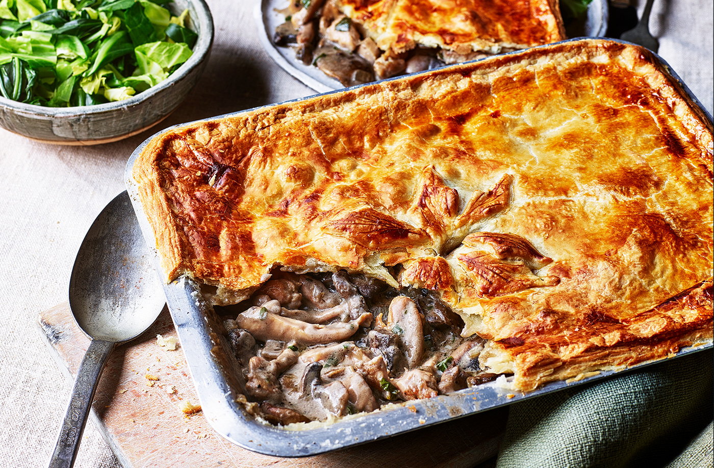 Chicken and mushroom pie
