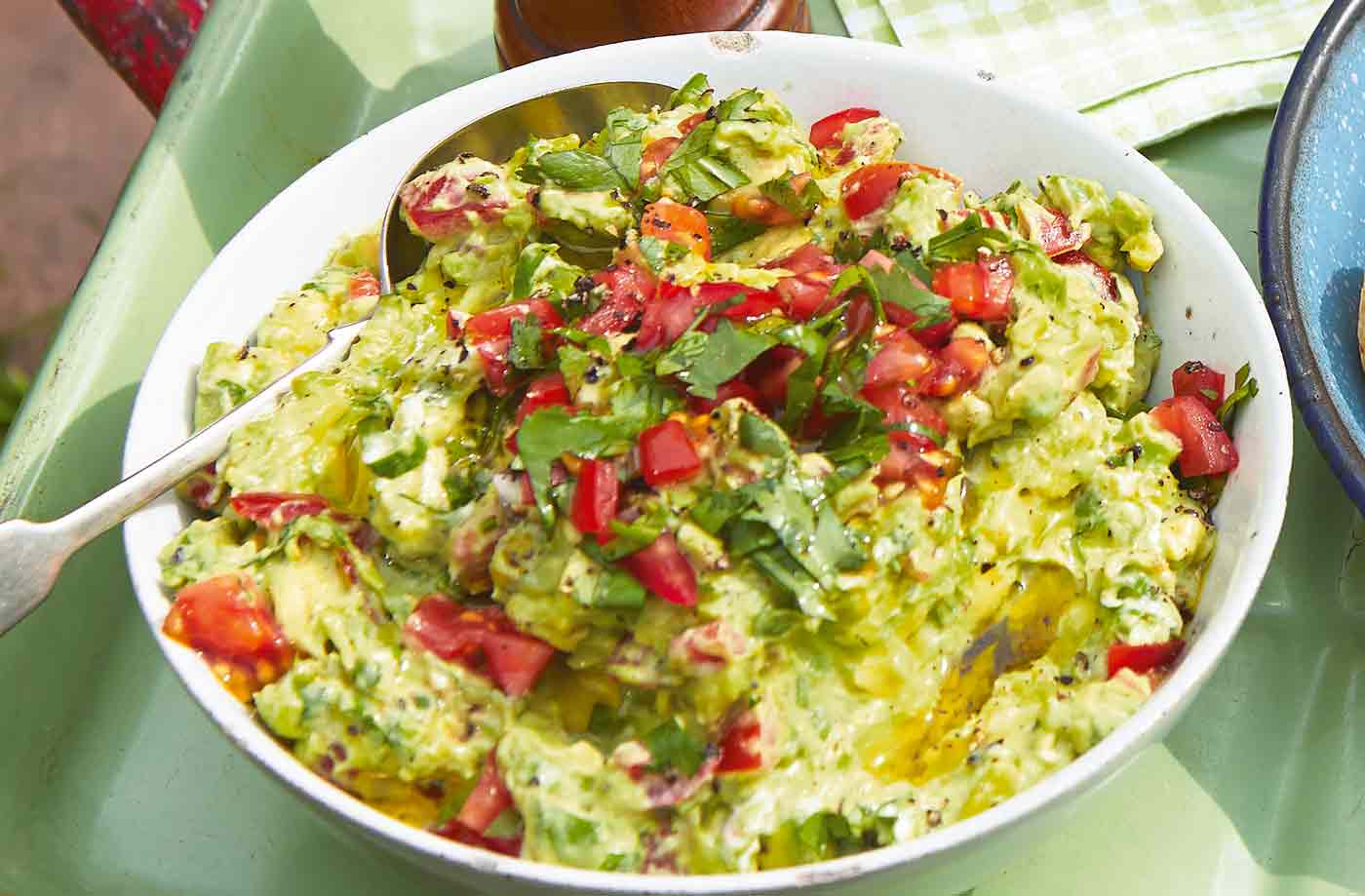 Smashed avocado dip