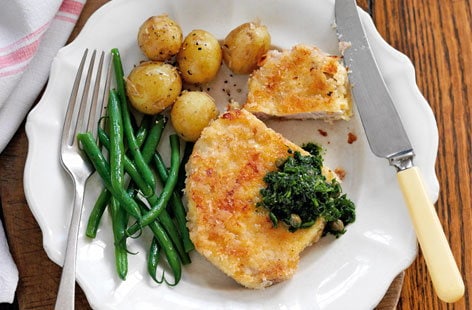 Image of "Parmesan-crusted pork steaks"