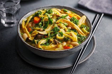 Image of "‘No chicken’ noodle soup"