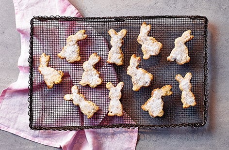 Image of "Oatmeal raisin Easter bunny biscuits"