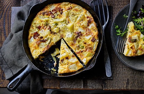 Image of "Bacon and leek frittata"