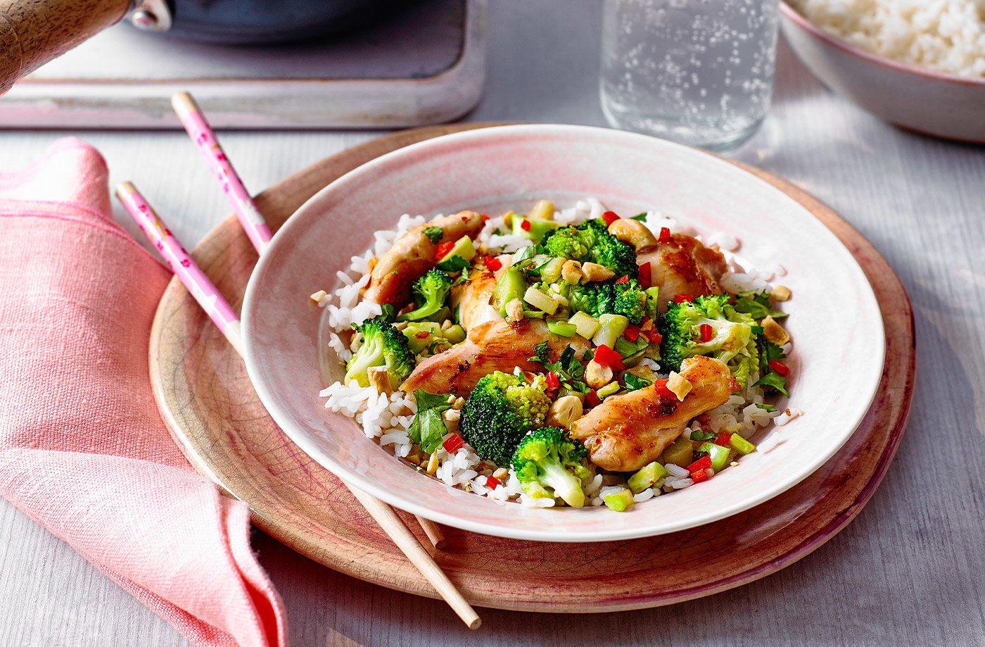 Chicken and broccoli stir-fry