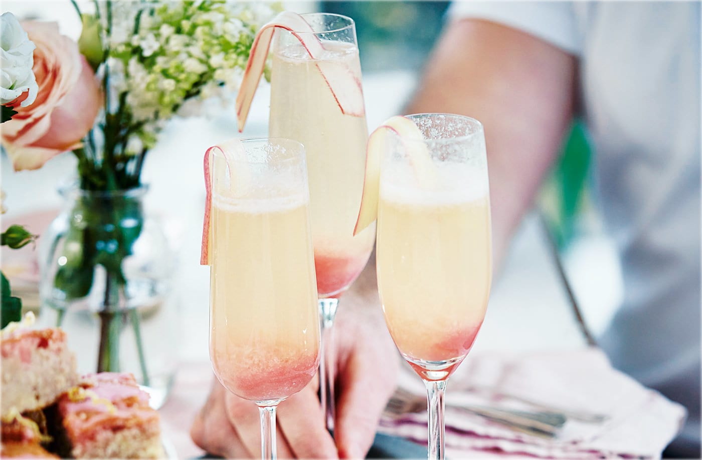 Rhubarb bellini
