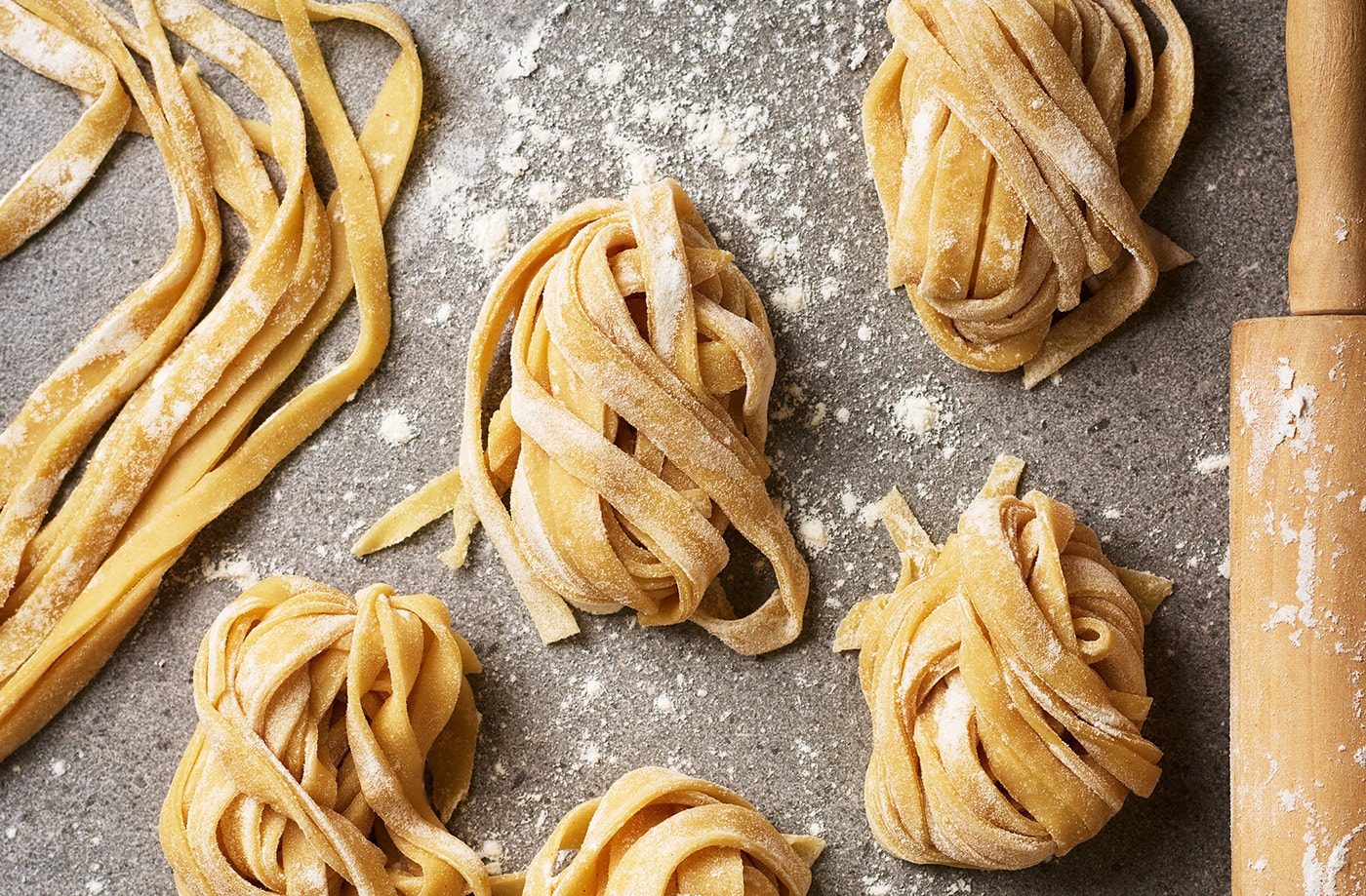 Homemade tagliatelle
