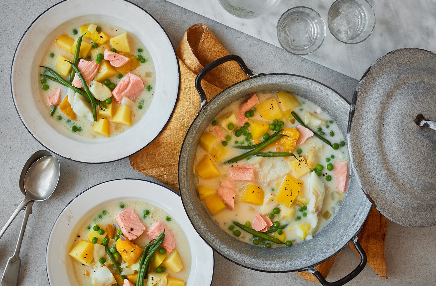 Creamy fish stew