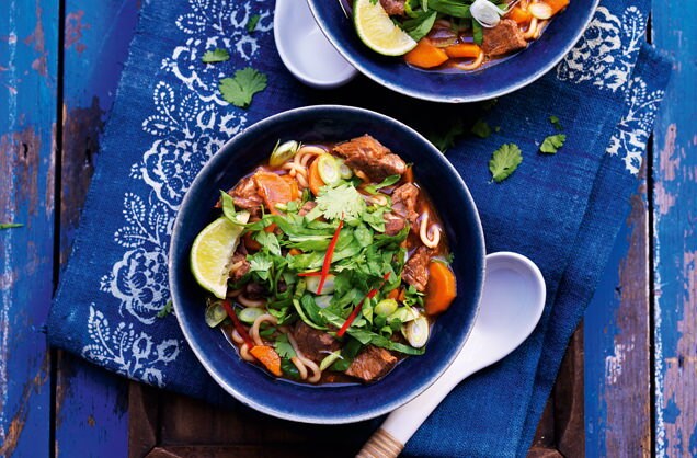 Asian beef noodle soup