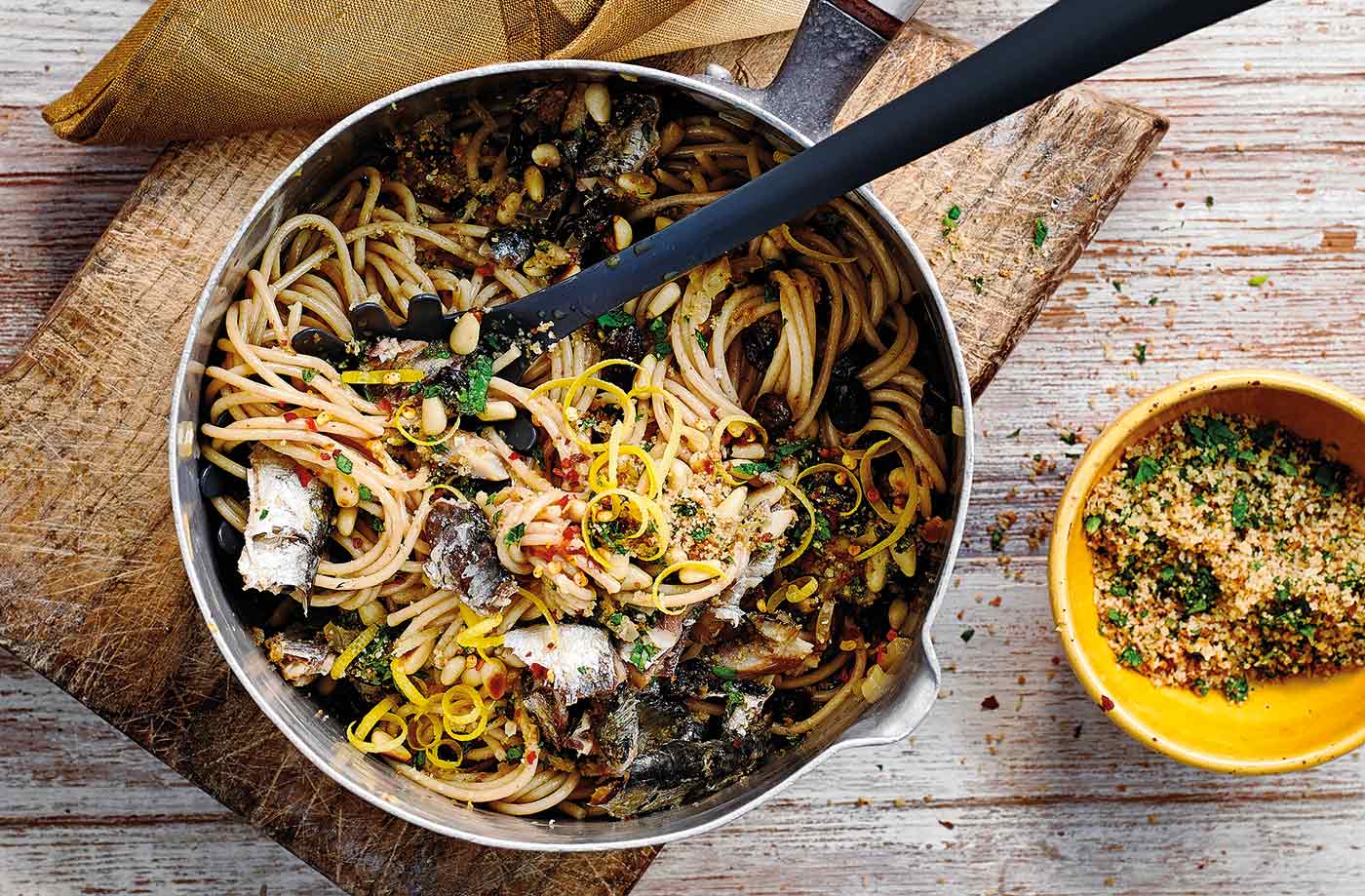 Sicilian-style sardine spaghetti