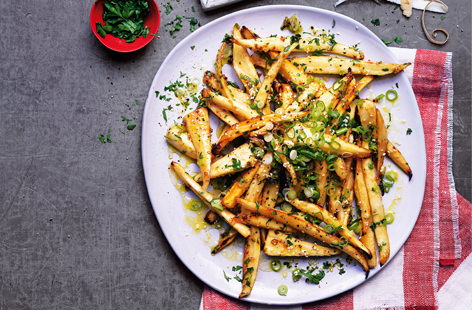 Image of "Miso and honey baked parsnips"