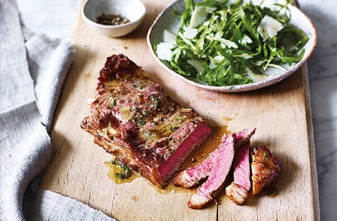 Image of "Garlic and thyme steak"