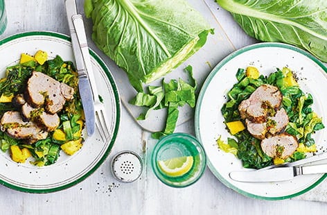 Image of "Spiced pork fillet with mango relish"