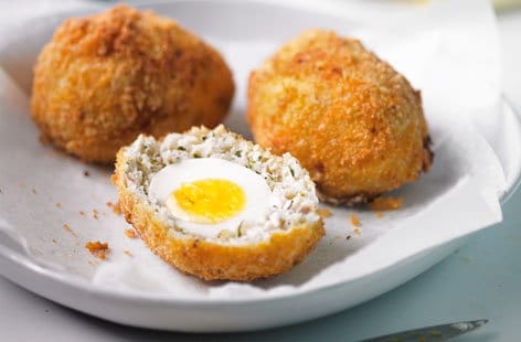 Image of "Smoked haddock Scotch eggs"