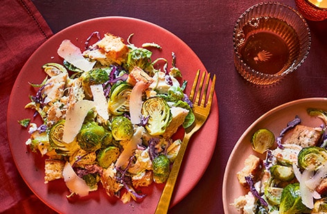 Image of "Charred sprout Caesar salad"