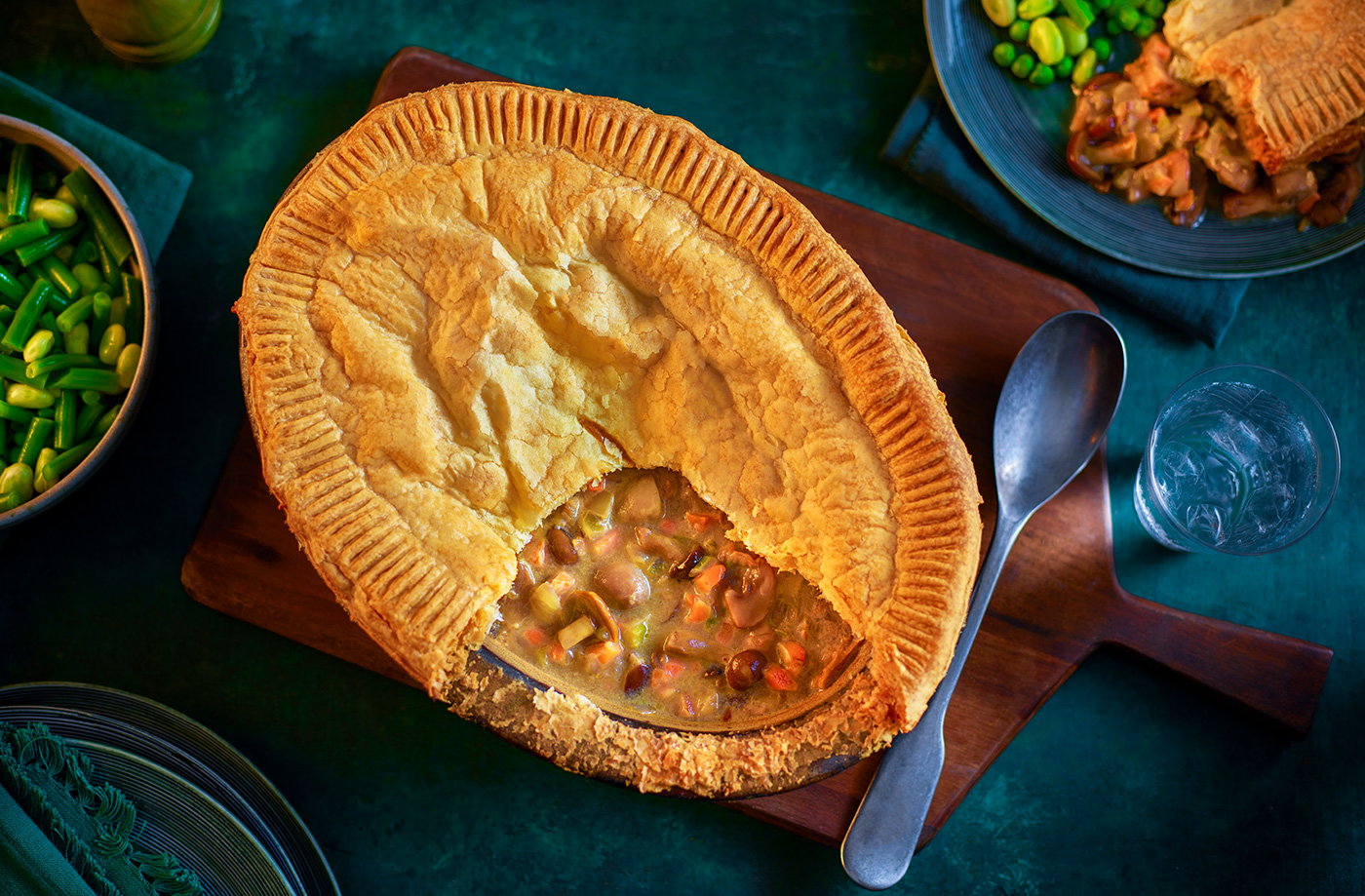 Creamy mushroom pot pie