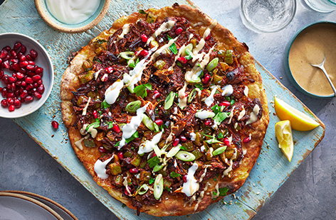 Image of "Lamb and sesame flatbreads"