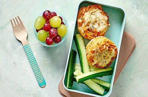 Image of "Baked spaghetti cups"