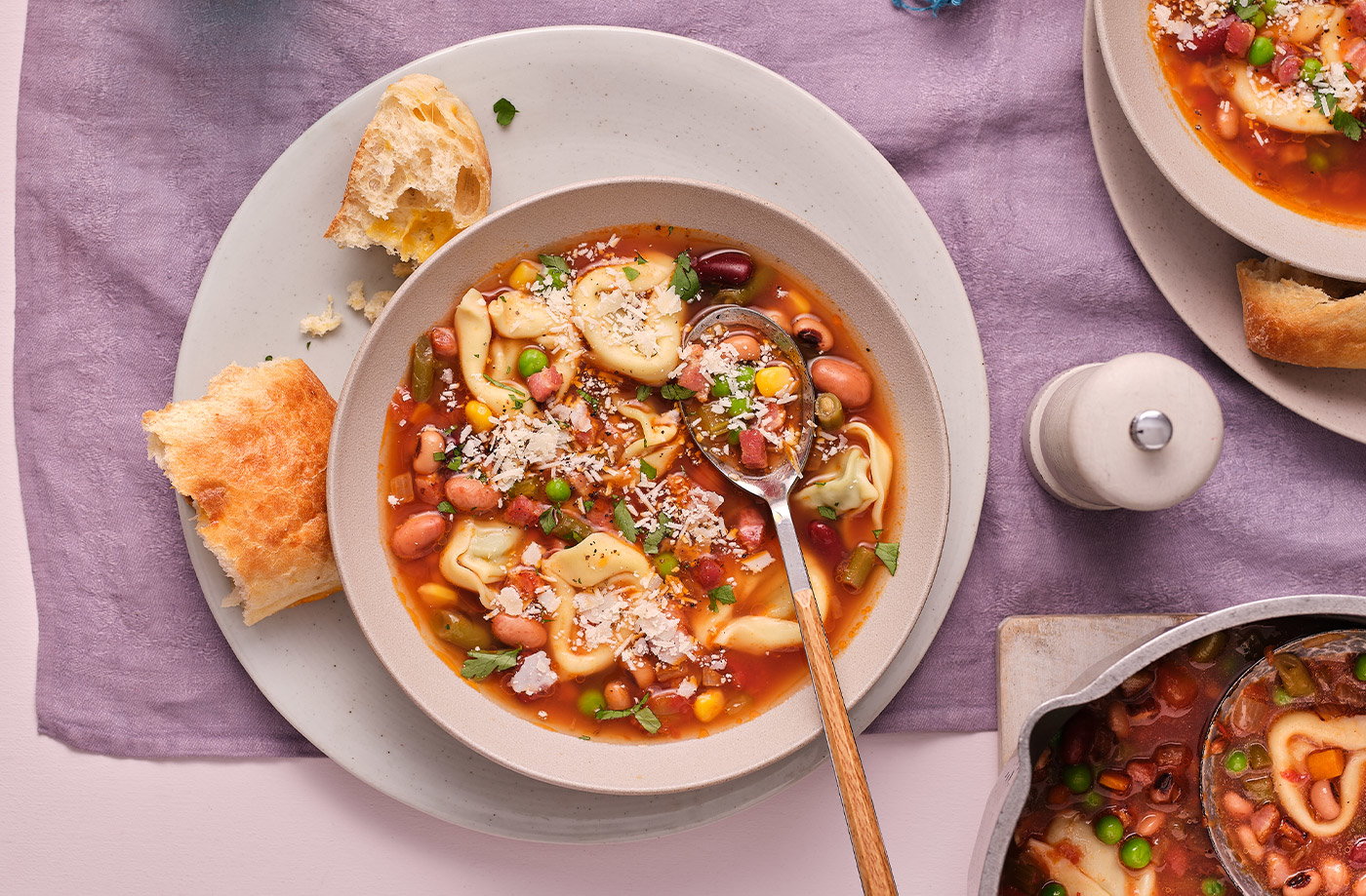 Tortelloni minestrone