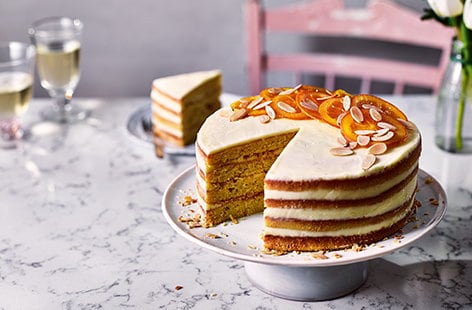 Image of "Orange cake with almond buttercream "