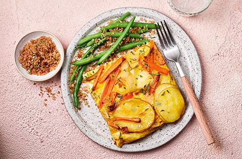Image of "Rosemary root veg frittata"
