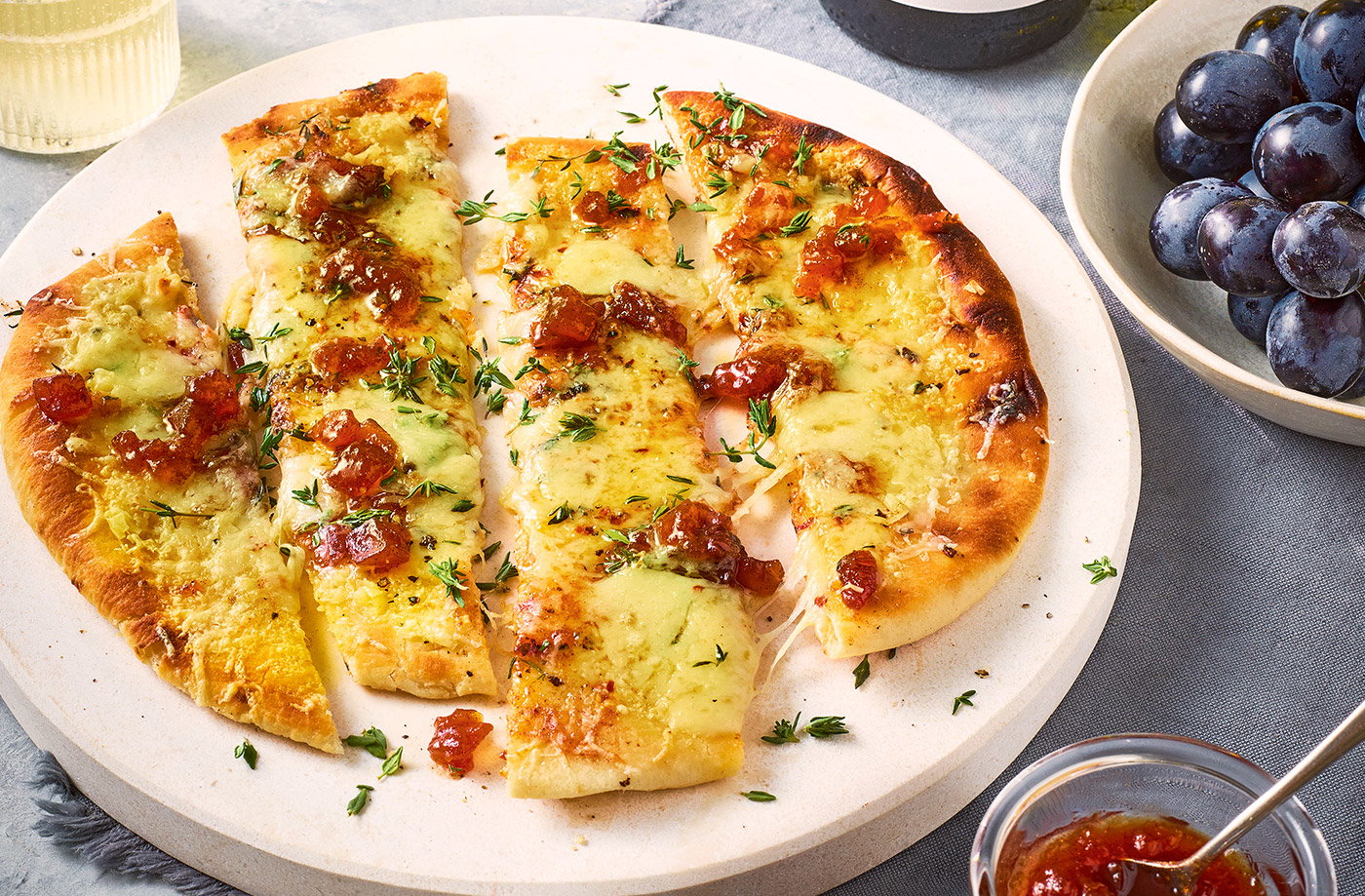 Sharing Gruyère flatbreads