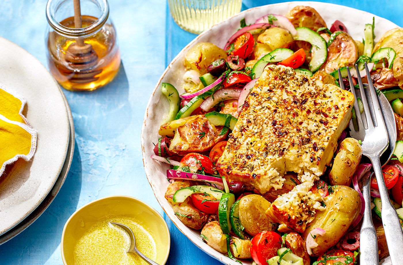 Greek-inspired potato salad
