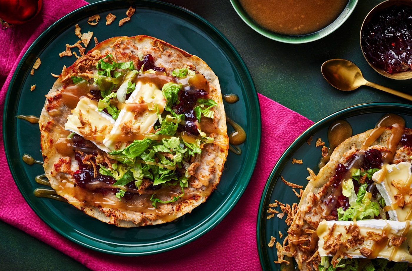 Smash turkey tacos