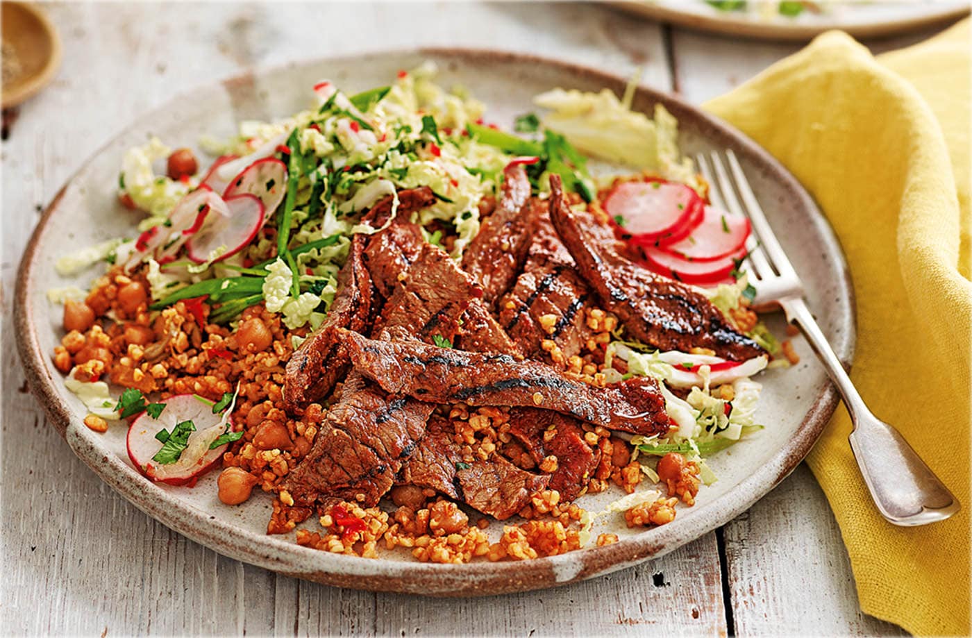 Thai steak with spiced Asian slaw