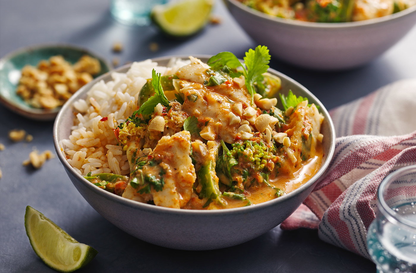 Thai red fish curry