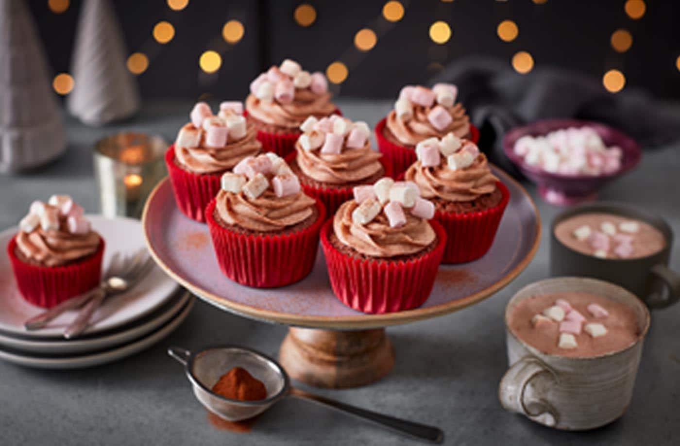 Spiced hot chocolate cupcakes with cinnamon buttercream