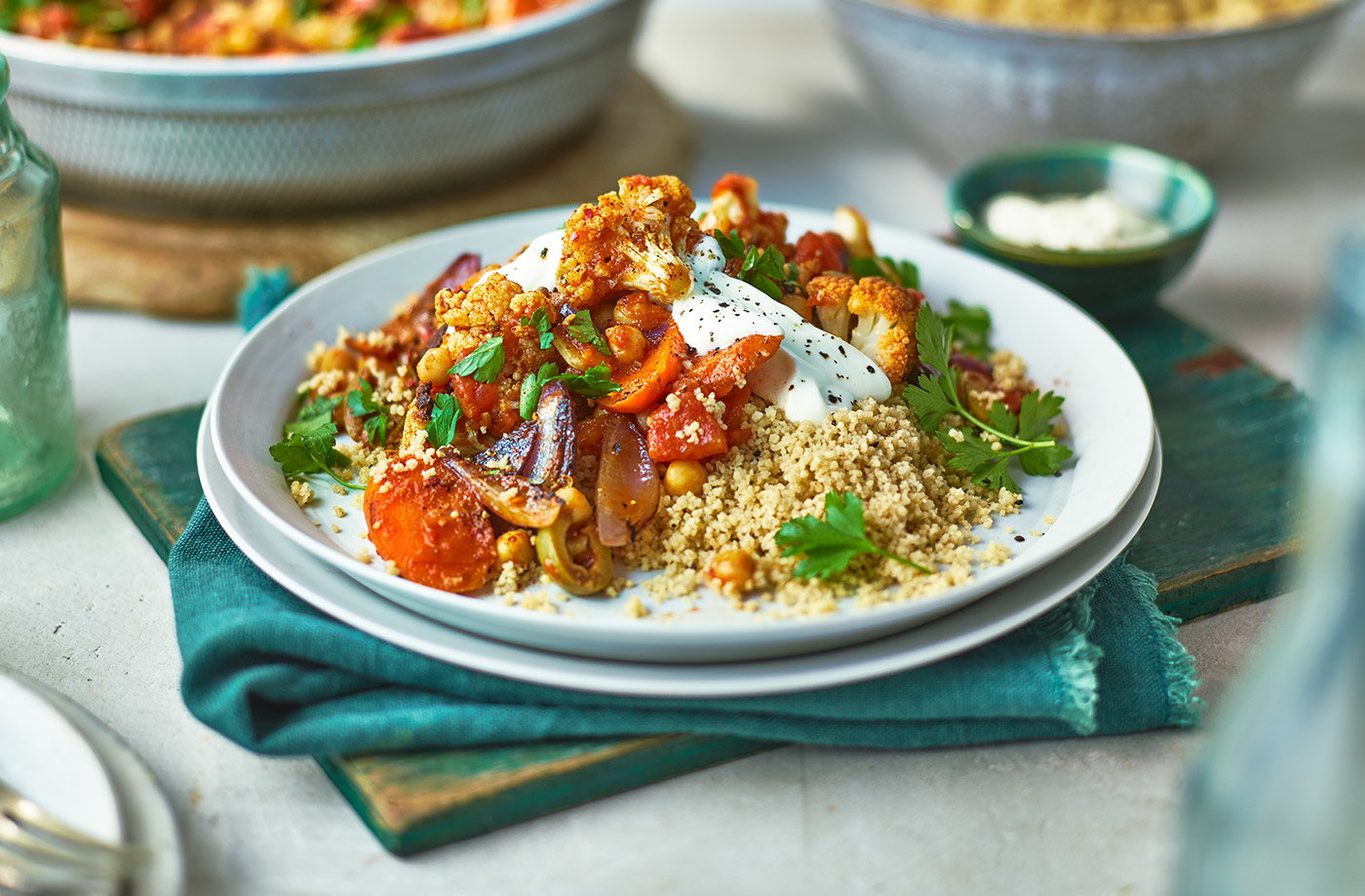 Roasted cauliflower tagine