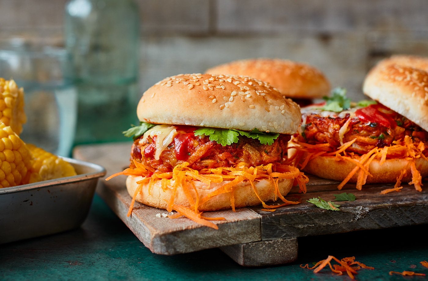 Taco bean burgers