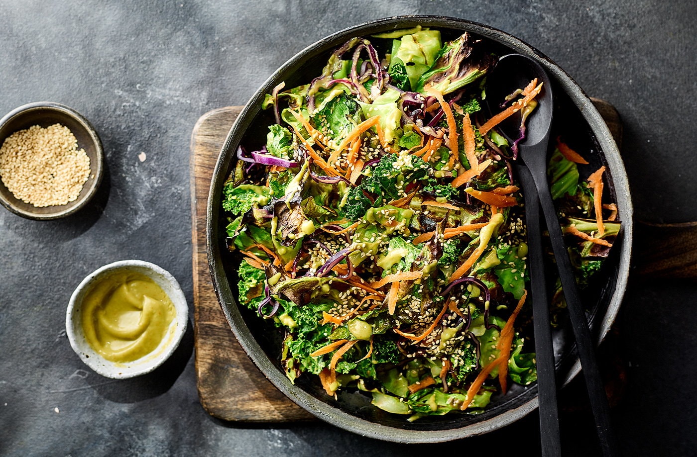 Charred cabbage slaw