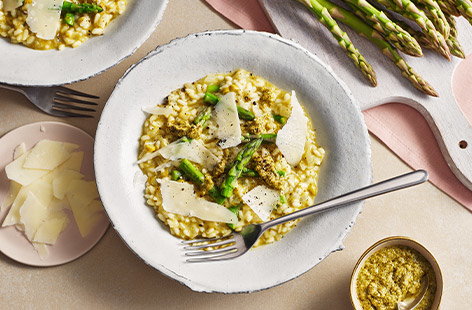 Image of "Asparagus and pesto risotto"