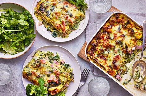 Image of "Ham and cheese lasagne"