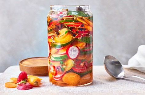 Image of "Odds and ends quick pickled veg"